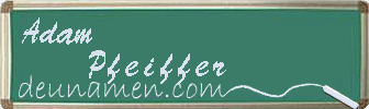 Adam Pfeiffer Visitenkarte